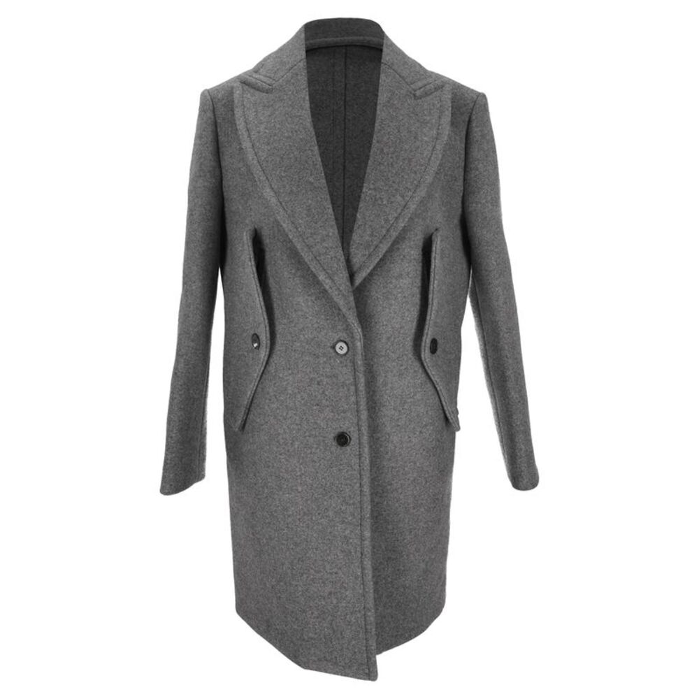 Michael Kors Single-Breasted Coat in Grey Wool